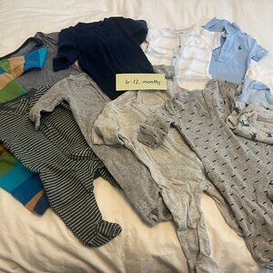 Baby boys bundle - 6-12 months - onesies and footies